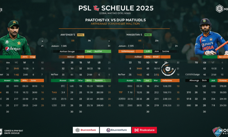 psl 2025 match schedule pakistan vs india