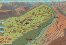 grand canyon lodges map