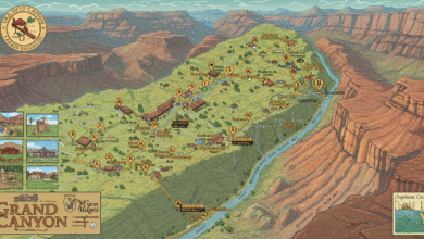 grand canyon lodges map